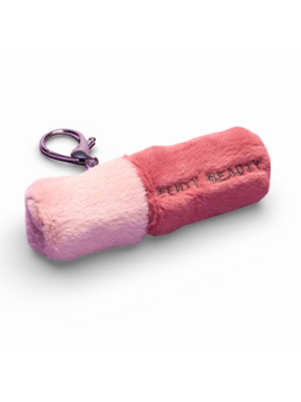 Fenty Beauty Two-Tone Pink Plush Lipstick Cover Keychain **Rare**
